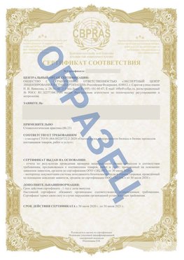 Образец Сертификат СТО 01.064.00220722.2-2020 Владикавказ Сертификат СТО 01.064.00220722.2-2020 